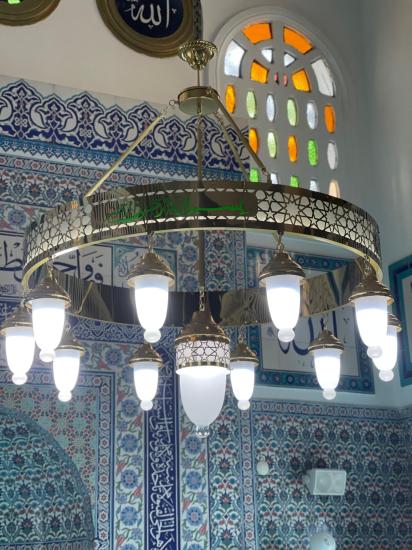 Yeşil Ledli Cami Avizesi